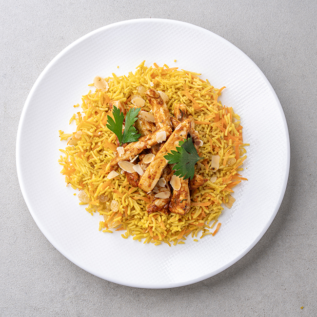 Chicken Bukhari With Raisin Rice